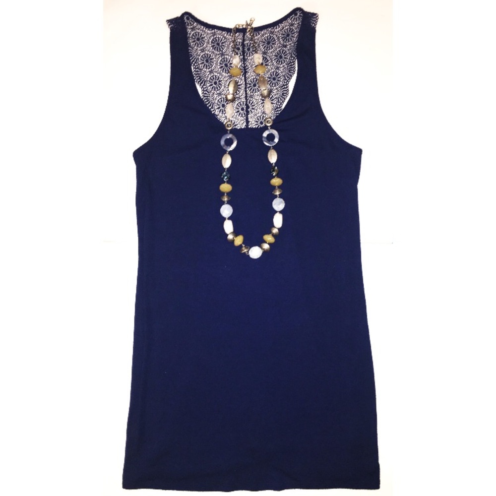 Francesca's Collection Navy Blue Double-wear Dress