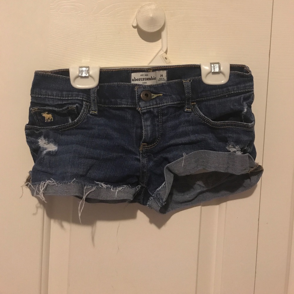 Abercrombie kids jean shorts.