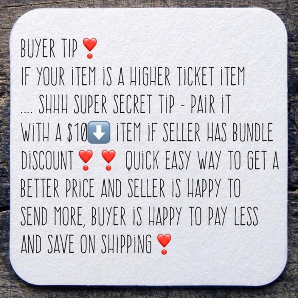 SHHHH...buyer tip!