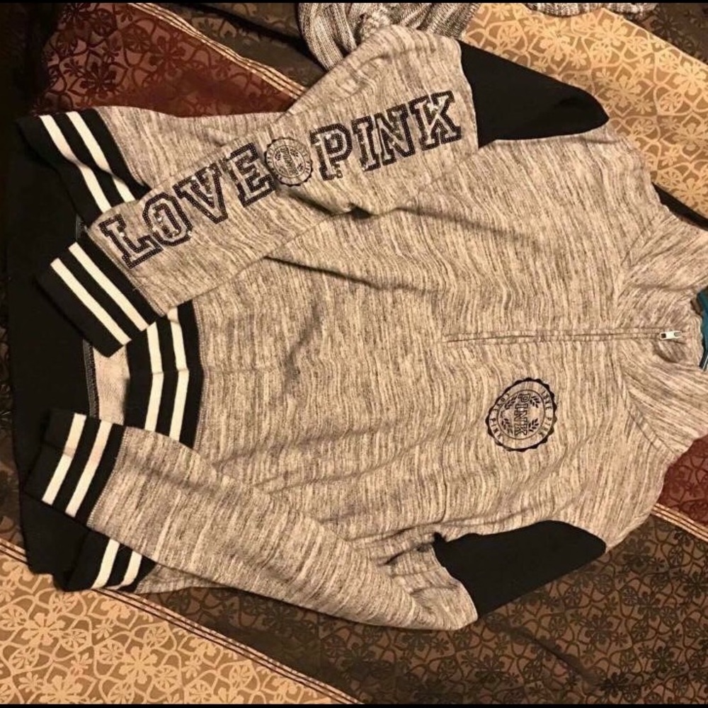 TRADED❤Grey bling halfzip