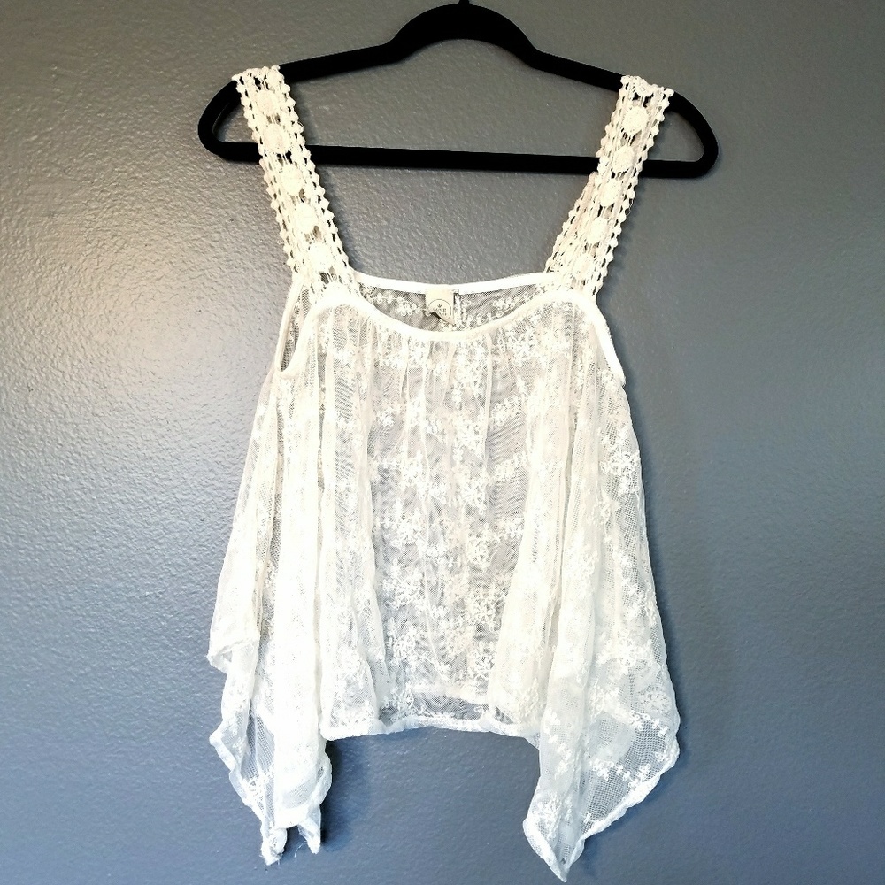 All Lace Flowy Tank Top