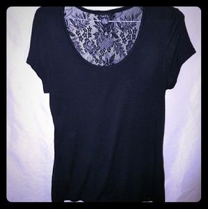 SOLD SOLD SOLD Rue 21 Vneck lace back tshirt.