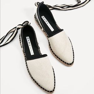 Zara lace-up espadrilles