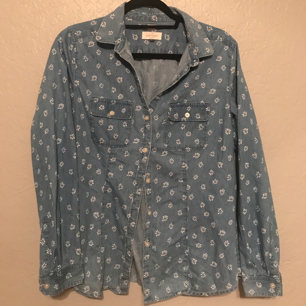 Denim button up