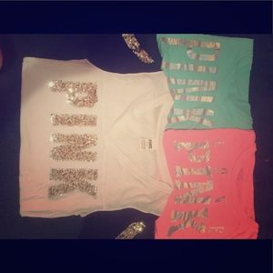 Victoria secret PINK shirts. Worn lightly.