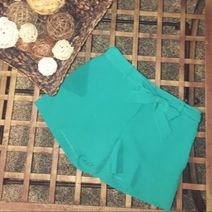 Ann Taylor Teal Shorts with sash bow tie belt!