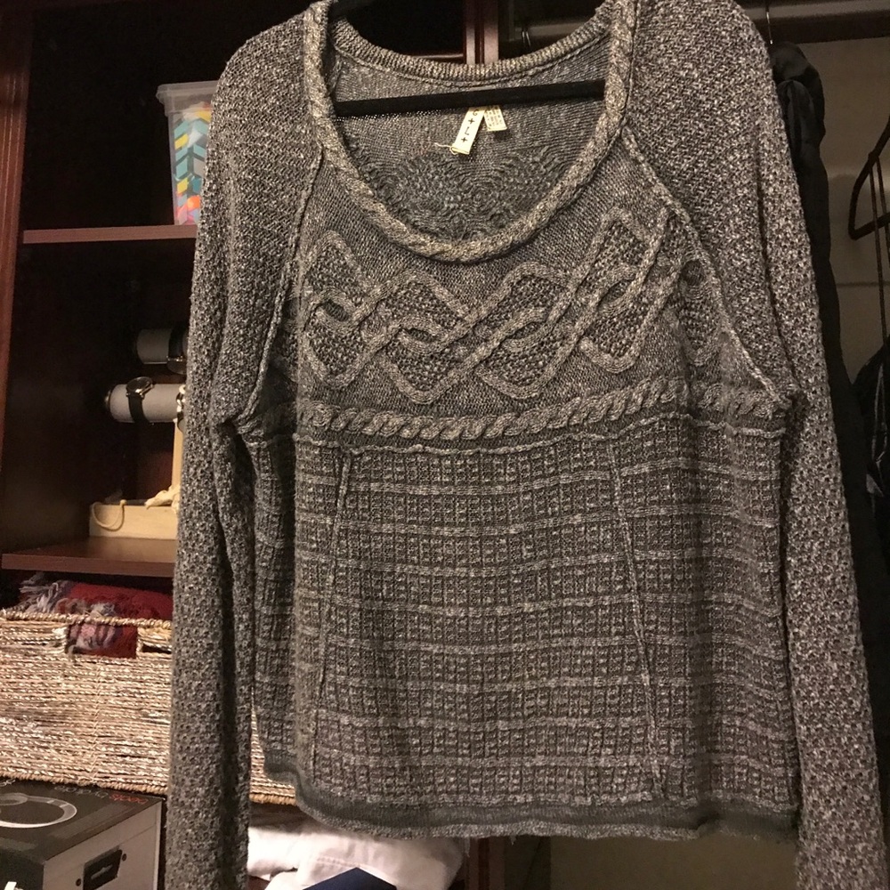 Large free people long sleeve sweater