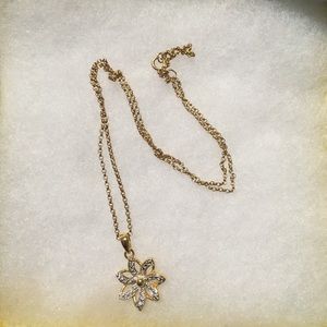 Gold flower necklace