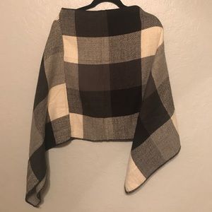 Plaid poncho!