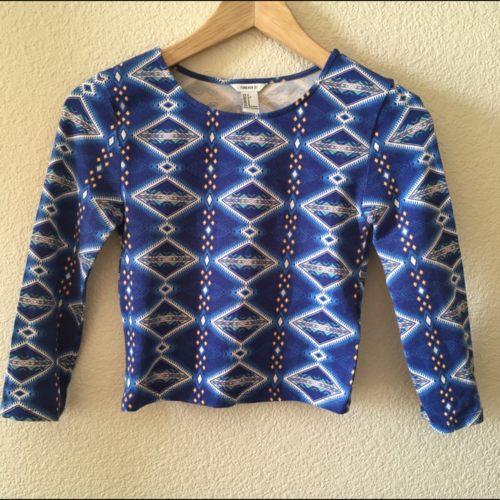 Forever 21 Tribal Print Crop Top