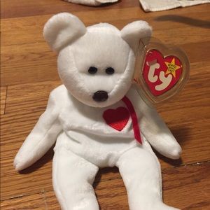 Ty Valentino beanie baby with few errors