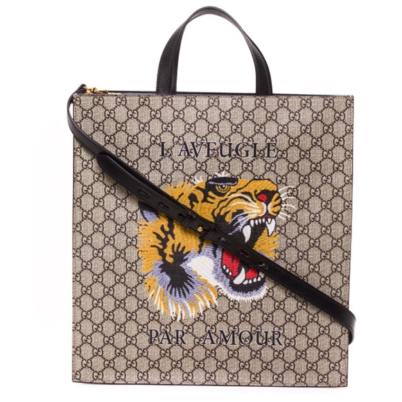 Gucci Other - $1365 Gucci Supreme Canvas Tiger Print Tote