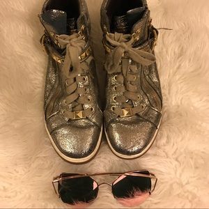 Michael Kors Limited Edition Gunmetal Hightops