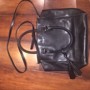 Small black coach cross body purse