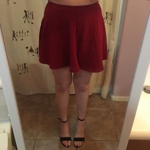 Red skater skirt