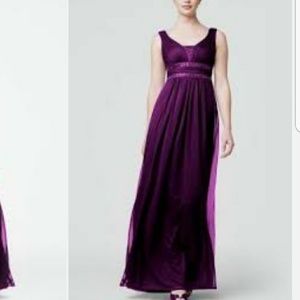 David's Bridal Long Plum Dress