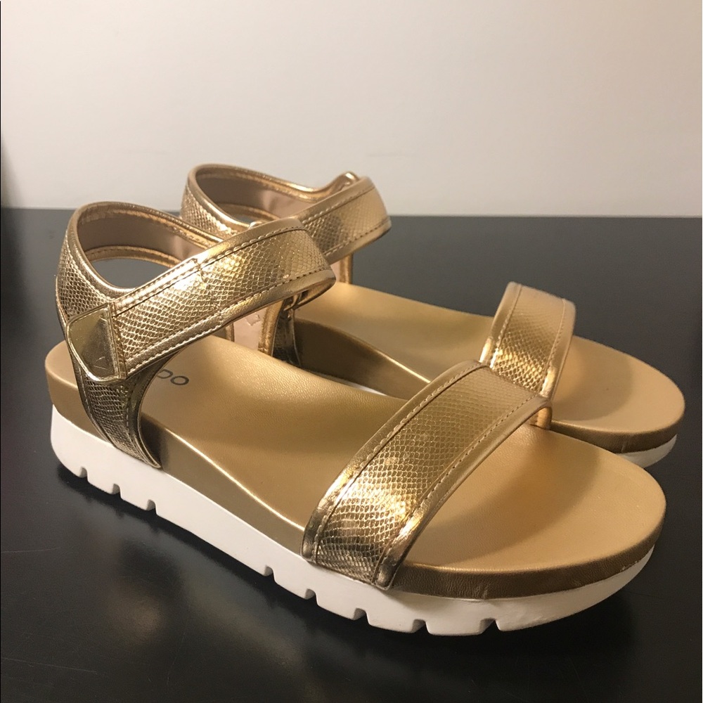 Aldo Robby Golden Women's Flats- Sandals
