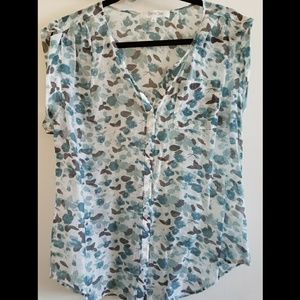 Sheer button down blouse