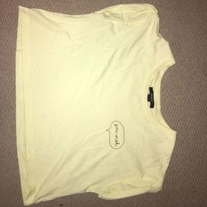 Yellow crop tee