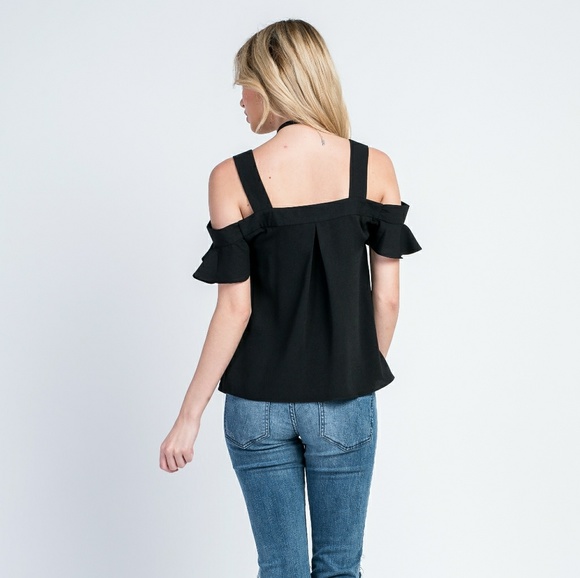 Felicia Cold Shoulder Ruffle Sleeve M - Picture 4 of 4