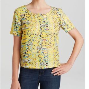 Cooper & Ella yellow zip back top
