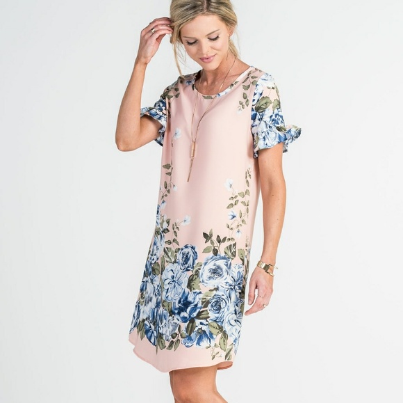 Sabrina Flower Printed Dress M - Picture 1 of 4