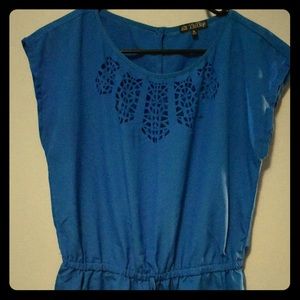 Royal blue romper.
