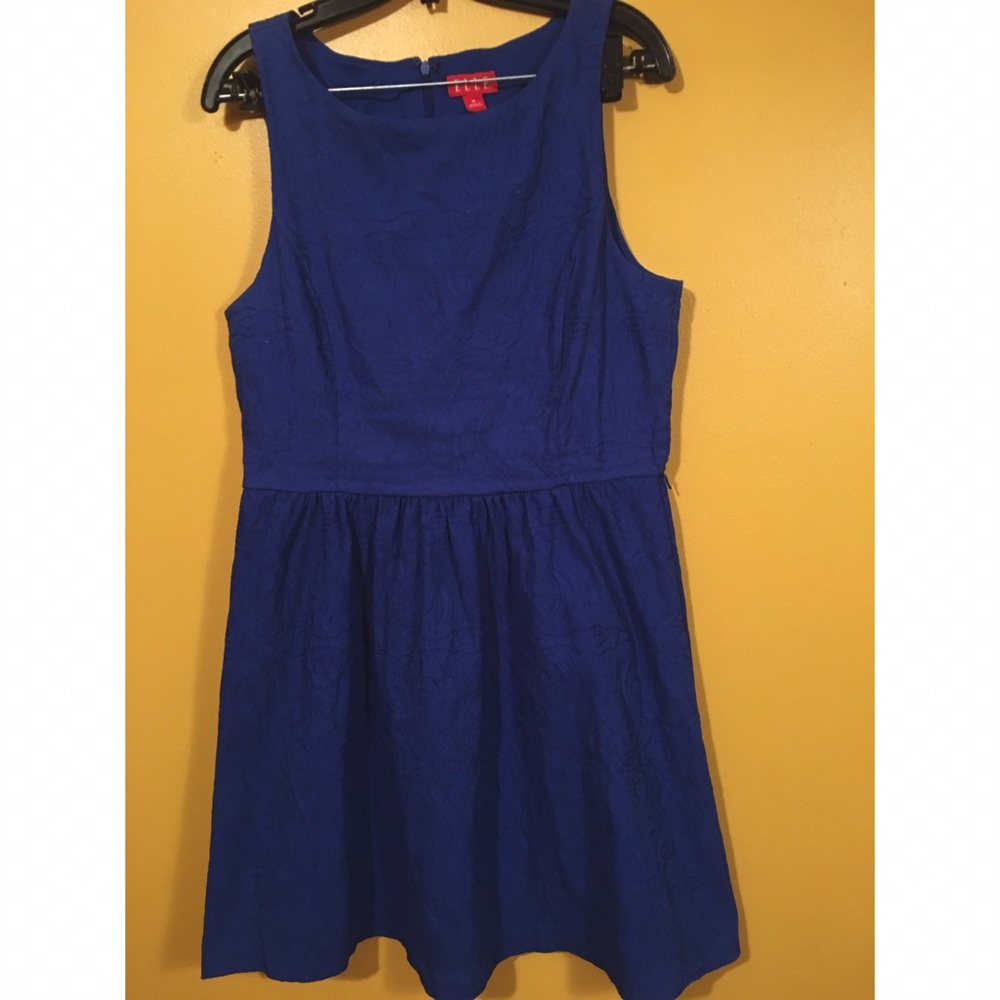 Royal blue zip up dress