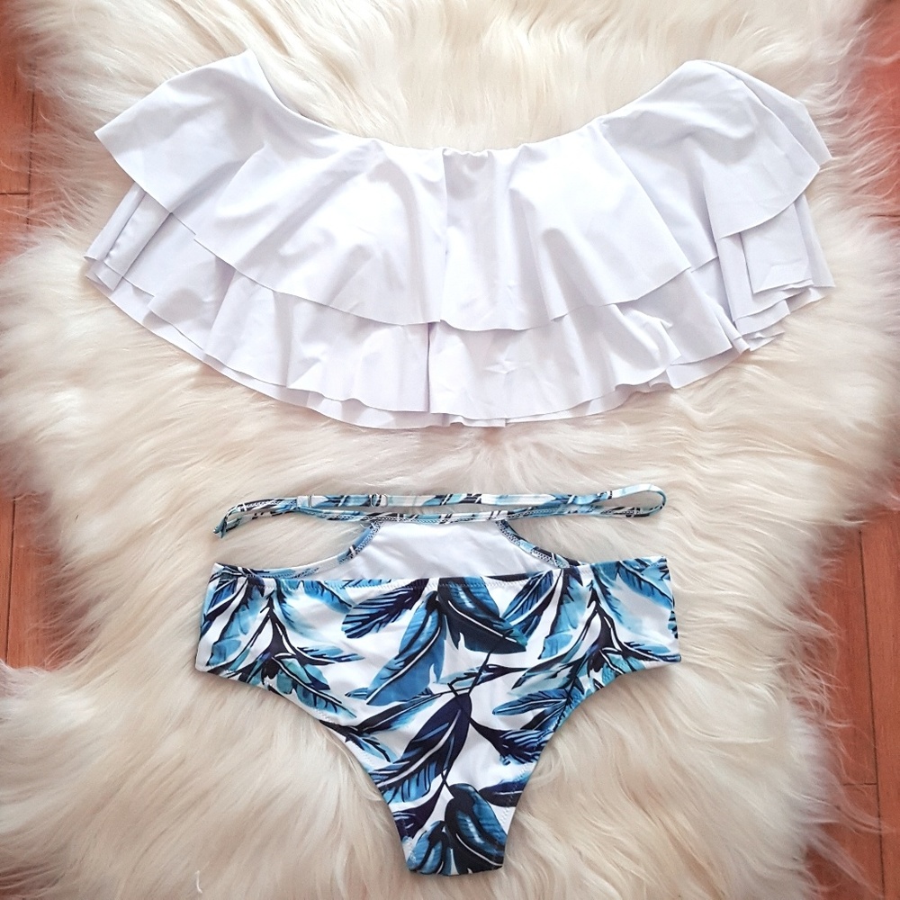 NEW flounce bardot swimsuit - Picture 3 of 7