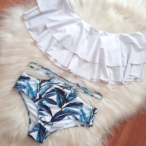 NEW flounce bardot swimsuit - Picture 5 of 7