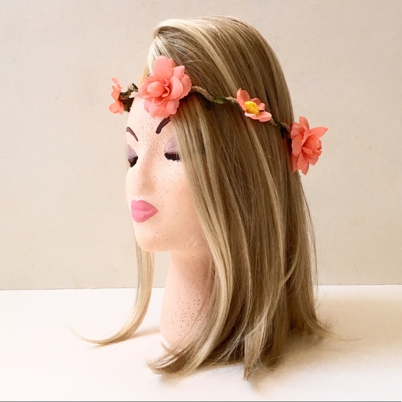 Accessories - Floral Crown, Twine & Silk Floral on Twisted Wire