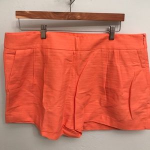 Melon colored side zip shorts