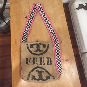 Tori Burch burlap crossbody