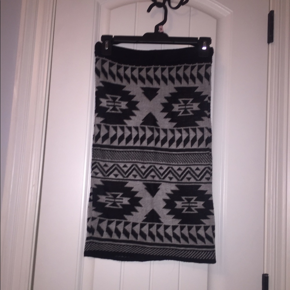 Sweater material skirt