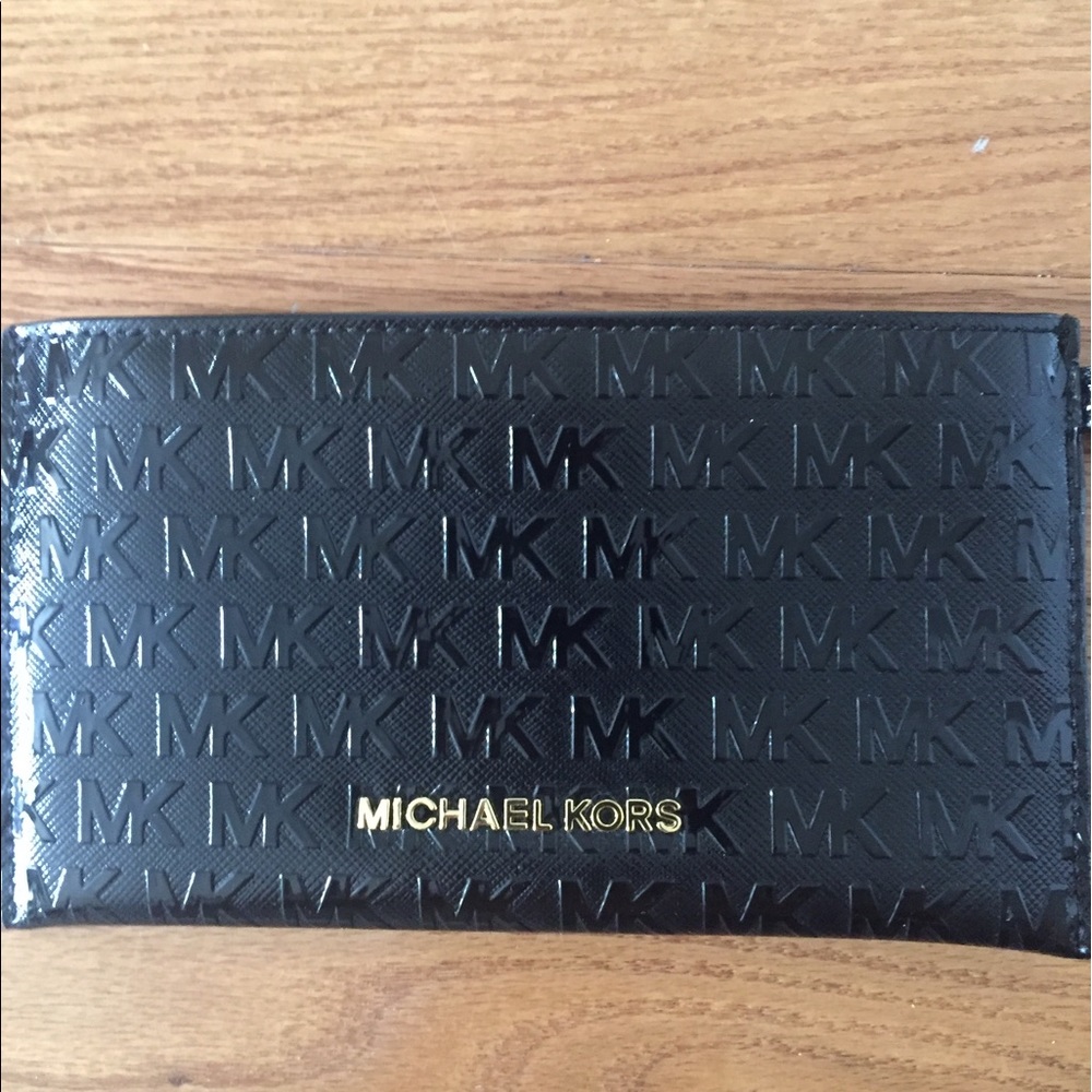 Michael Kors Signature Patent Leather Wristlet