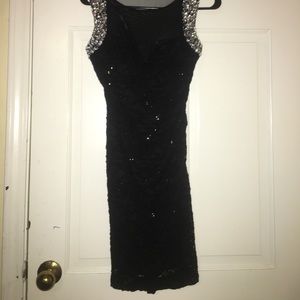 Black Sequined Dress