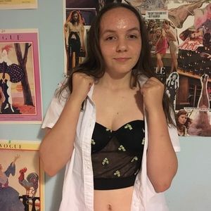 Intricate ASOS floral sheer corset