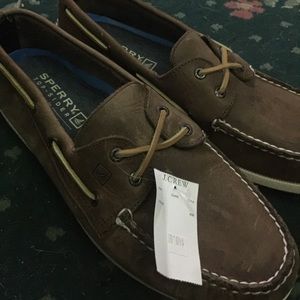 NWT Sperry Top Sider Mens Dark Brown Shoes