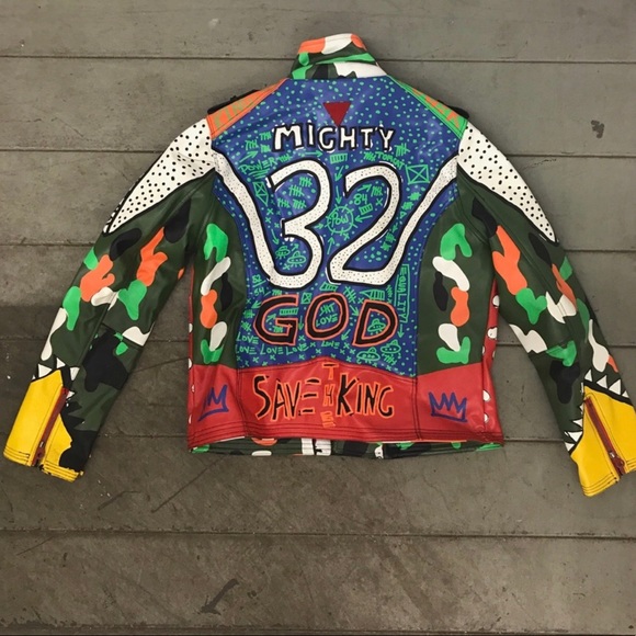 Limited "Ron Bass" leather jacket hand painted - Picture 2 of 2