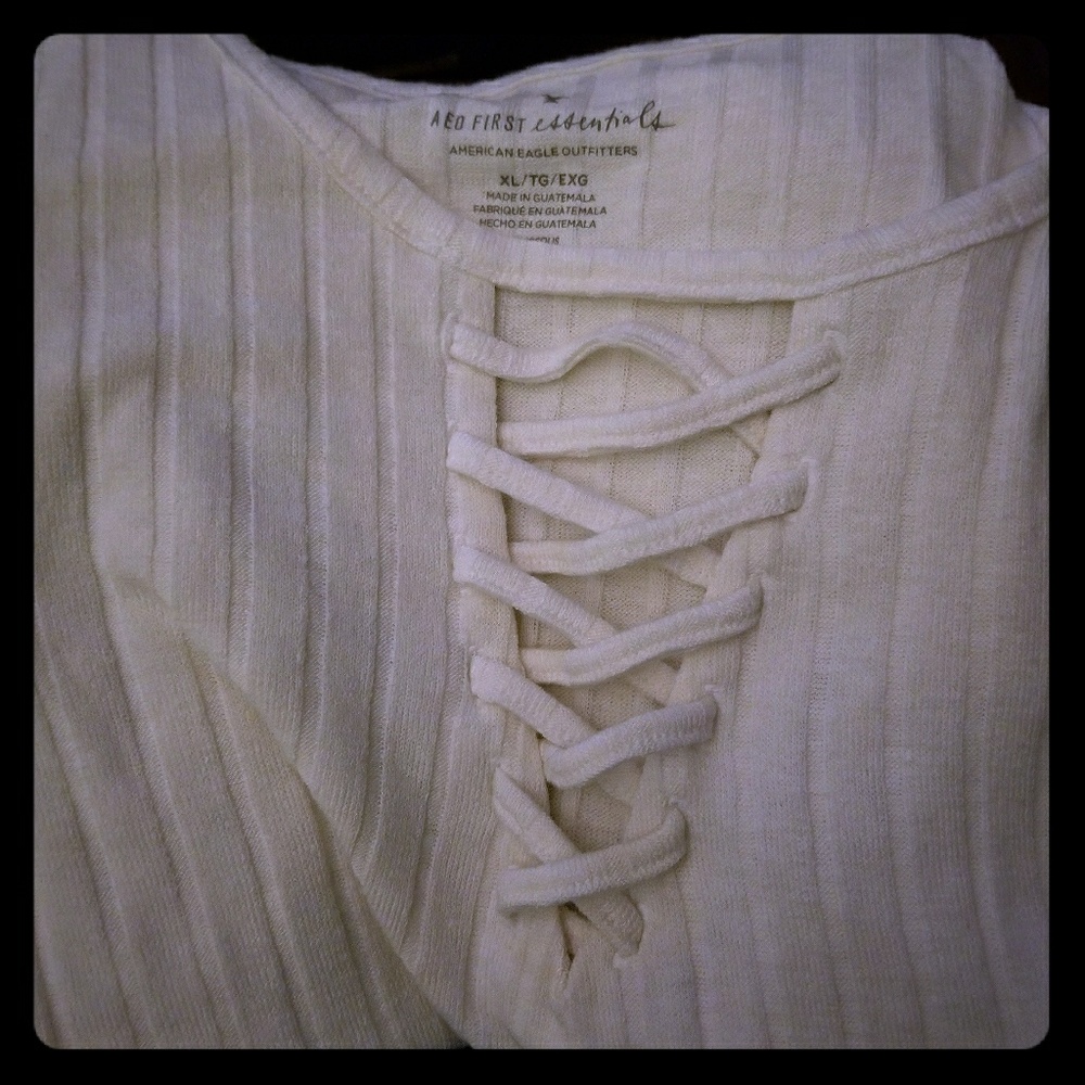 Lace up tank top