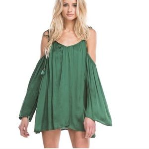 Line & Dot Cold shoulder mini dress