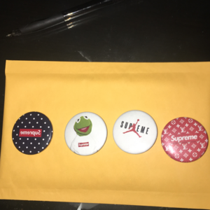 4 Supreme Pin buttons