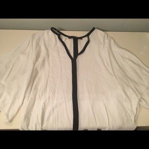 Zara White Flowy Shirt