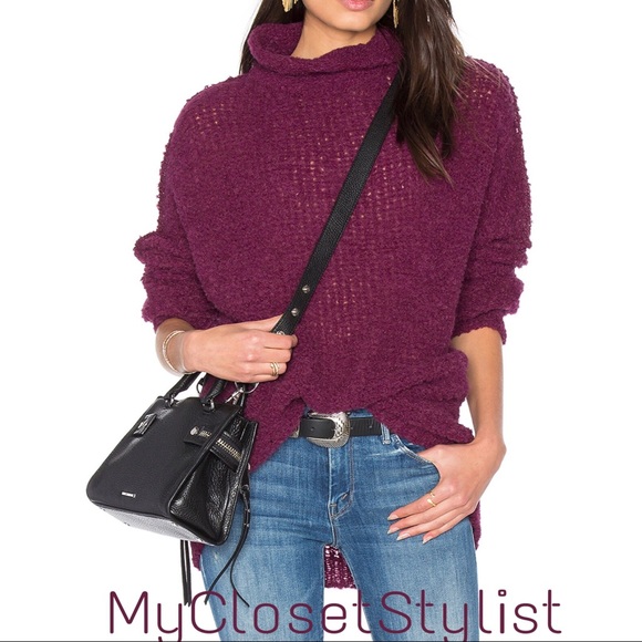 Free People Sweaters - Free People ALPACA NWT purple knit Tunic Top! XS/S