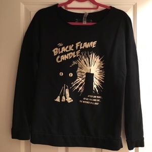 Whosits and Whatsits Black Flame Candle Sweater