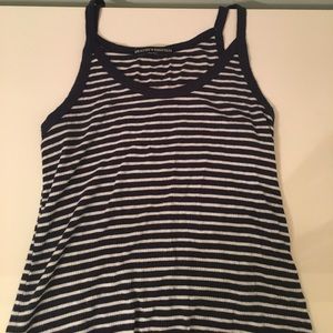 Navy and White Striped Tank Top