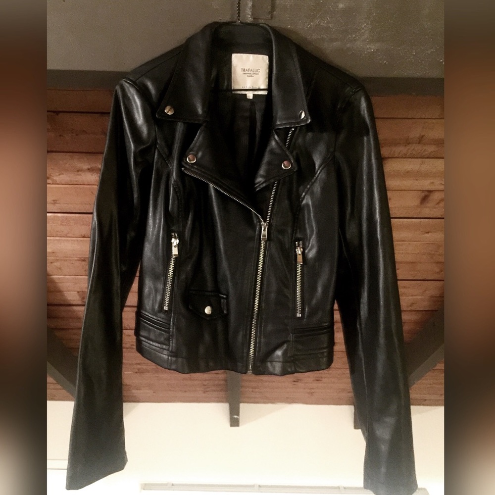 Zara Vegan Leather Moto Jacket