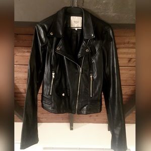 Zara Vegan Leather Moto Jacket
