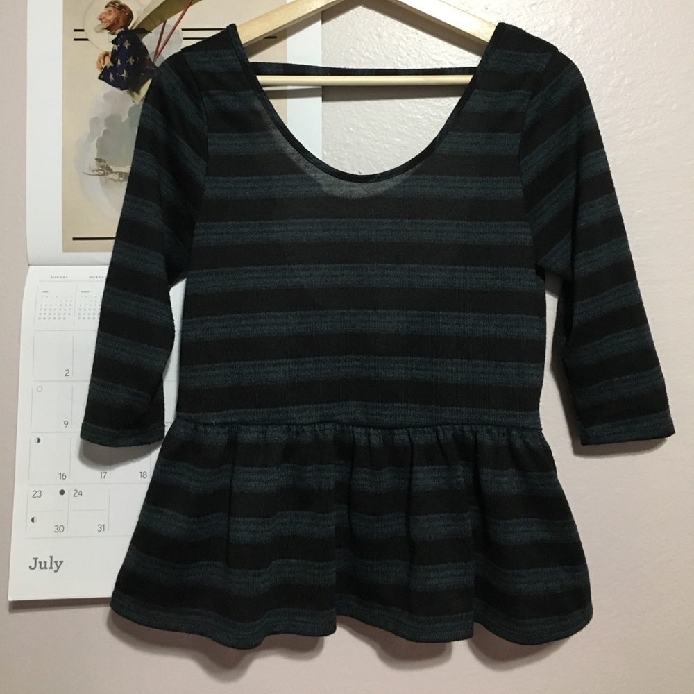 XSOLDX GORGEOUS PEPLUM LOW-BACK TOP