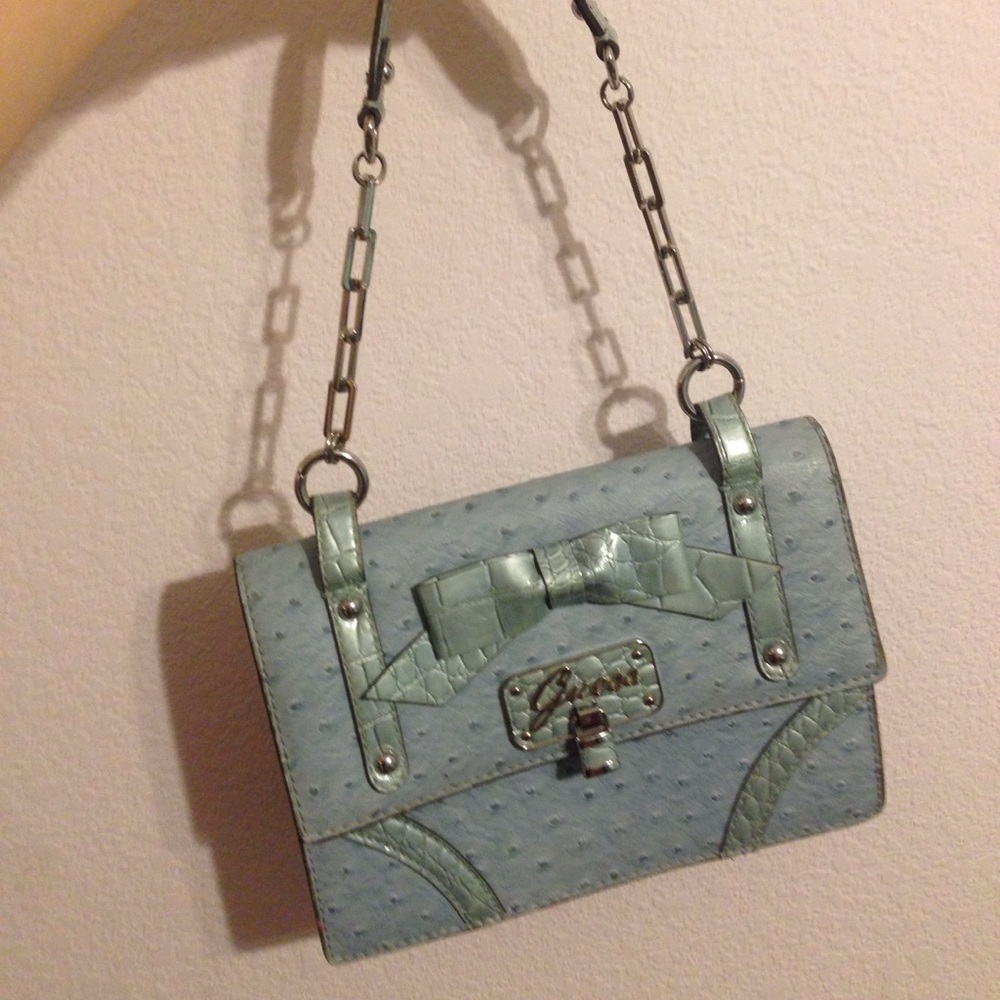 Guess light blue purse